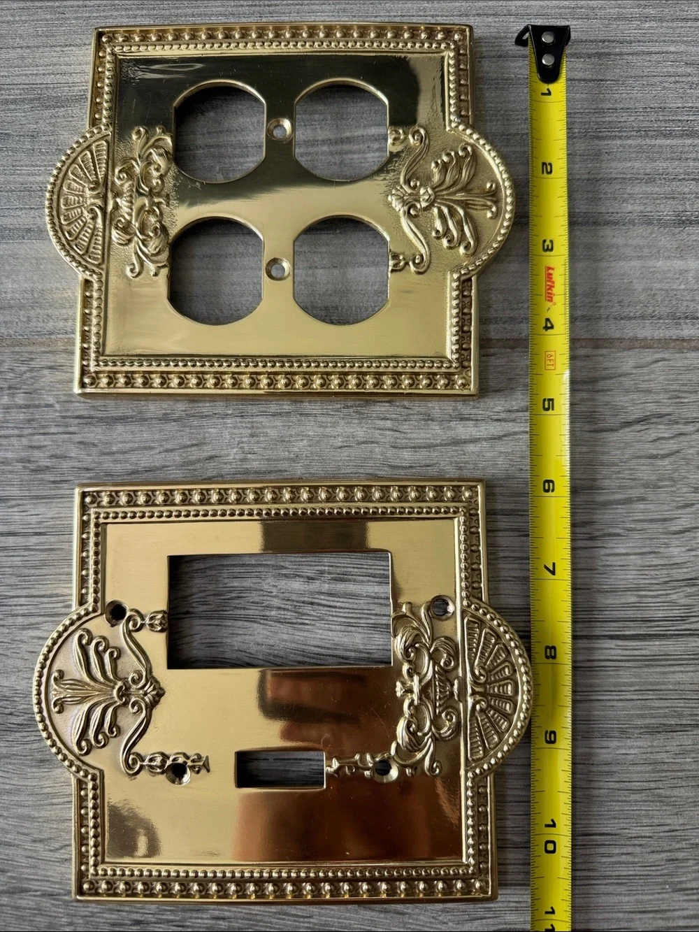Decorative Brass Finish Wall Plate Covers -l